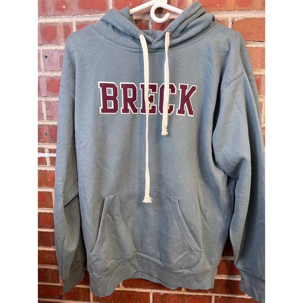 Men's VINTAGE FLEECE Hoodie Sweatshirt BRECK BreckenridgeSuper Soft BLUE sz MED
